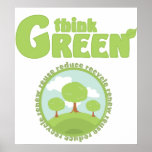 Think Green Trees posters