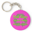 Think Green Trinidad Tobago keychains