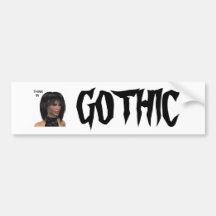 THINK IN BLACK, GOTHIC BUMPER STICKERS