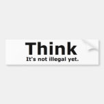 Think it's not illegal yet political gear bumper stickers