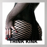 Think Kink - Fishnet and Corset Poster Print