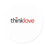 Think Love Round Stickers