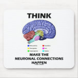 Think Make The Neuronal Connections Happen (Brain) mousepads