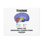 Think Make The Neuronal Connections Happen (Brain) postcards