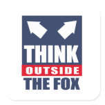 Think outside the fox stickers