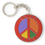 Think Peace keychains