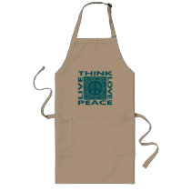 Think Peace. Love Peace. Live Peace. Aprons