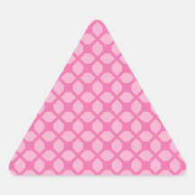 Think Pink Geometric Pattern PT 1 Triangle Stickers