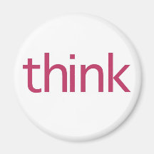 think (pink thought) refrigerator magnets