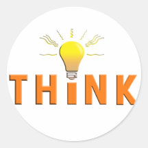 Think Round Sticker