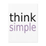 Think Simple (purple edition) Post Cards