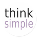 Think Simple (purple edition) Sticker