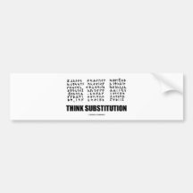 Think Substitution (Jules Verne Runic Cryptogram) Bumper Sticker