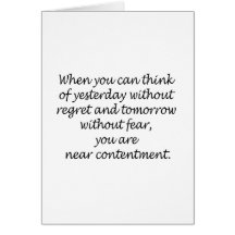 Think Without Regret And Fear Cards