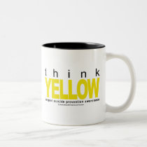 Think YELLOW Suicide Prevention mugs
