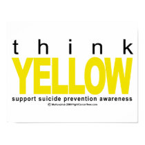 Think YELLOW Suicide Prevention posters
