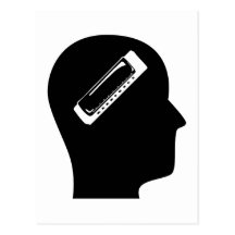 Thinking About Harmonica Post Card