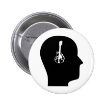 Thinking About Mandolin Pinback Button