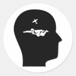 Thinking About Skydiving Round Stickers