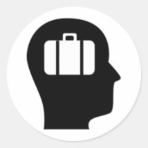 Thinking About Travel Round Stickers