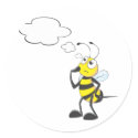 Thinking Bee with Thought Bubble stickers
