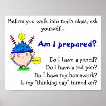 thinking-cap.gif, Before you walk into math cla... Posters