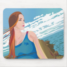 thinking gal mousepad