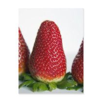 Thinking of strawberries, postcard