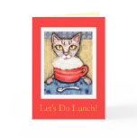 Thinking Of You  Abyssinian  Cat Greeting Card