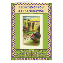 Thinking of you at Thanksgiving Greeting Card