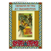 Thinking of you at Thanksgiving Greeting Cards