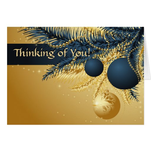 Thinking of You Christmas Greeting Card  Zazzle