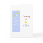 Thinking of You with Yellow Butterflies Greeting Cards