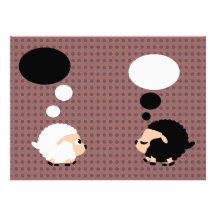 thinking sheep custom invites