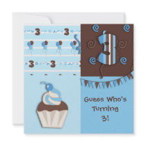 Third Birthday : Boy : Invitation