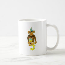 Third Birthday Monkey Mug