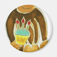 Third Birthday Monkey Refrigerator Magnet