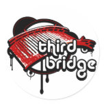 third bridge. red&black. stickers