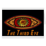 Third Eye - Black Print with Caption by Manda cards