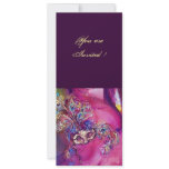 THIRD MASK masquerade ball ,gold red yellow blue invitations