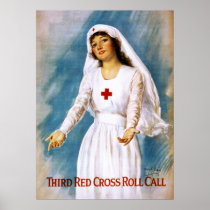 Third Red Cross Roll Call, 1918 Posters