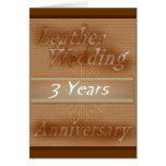 Third Wedding Anniversary ~ Leather Cards