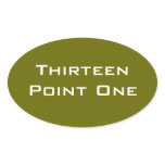 Thirteen Point One Half Marathon Mod Oval Sticker