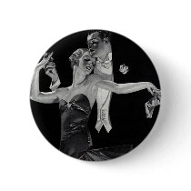 Thirties Dancing Deco Pinback Buttons