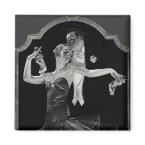 Thirties Dancing Deco Refrigerator Magnets