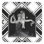 Thirties Dancing Deco Square Sticker
