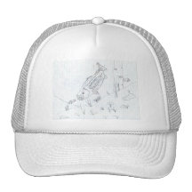 This Award Winning artwork features the Striped Ba Trucker Hats