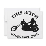 This Bitch Rides her Own Chopper invitations