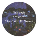 This Book Belongs To ... Fine Art Bookplates Round Sticker