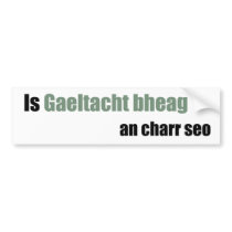 This car is a small Gaeltacht bumper stickers